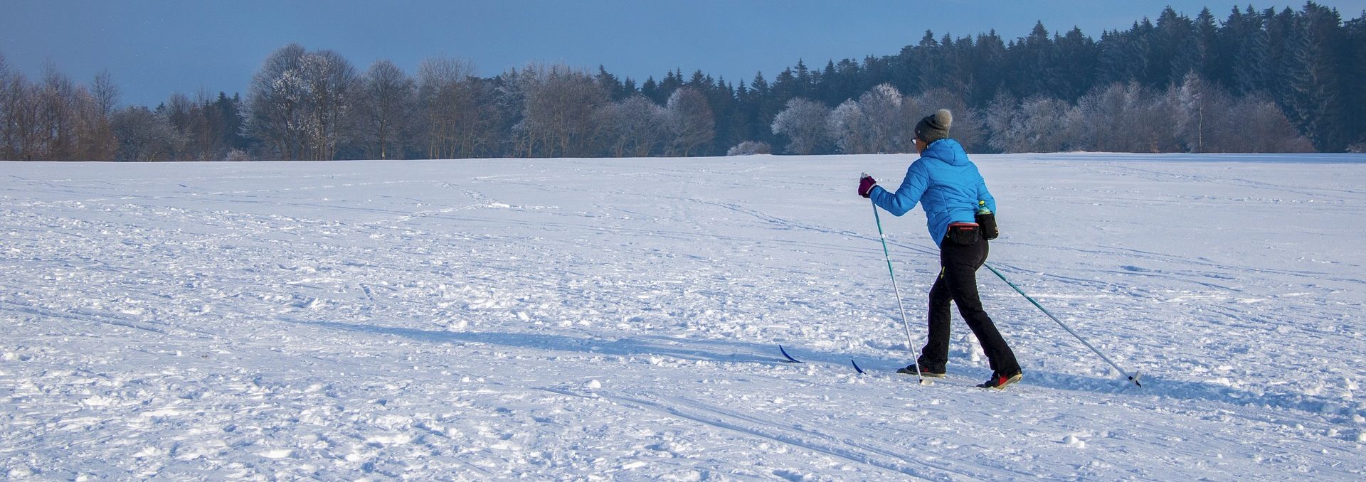 Cross country skiing on a Canadian Land Access land/property